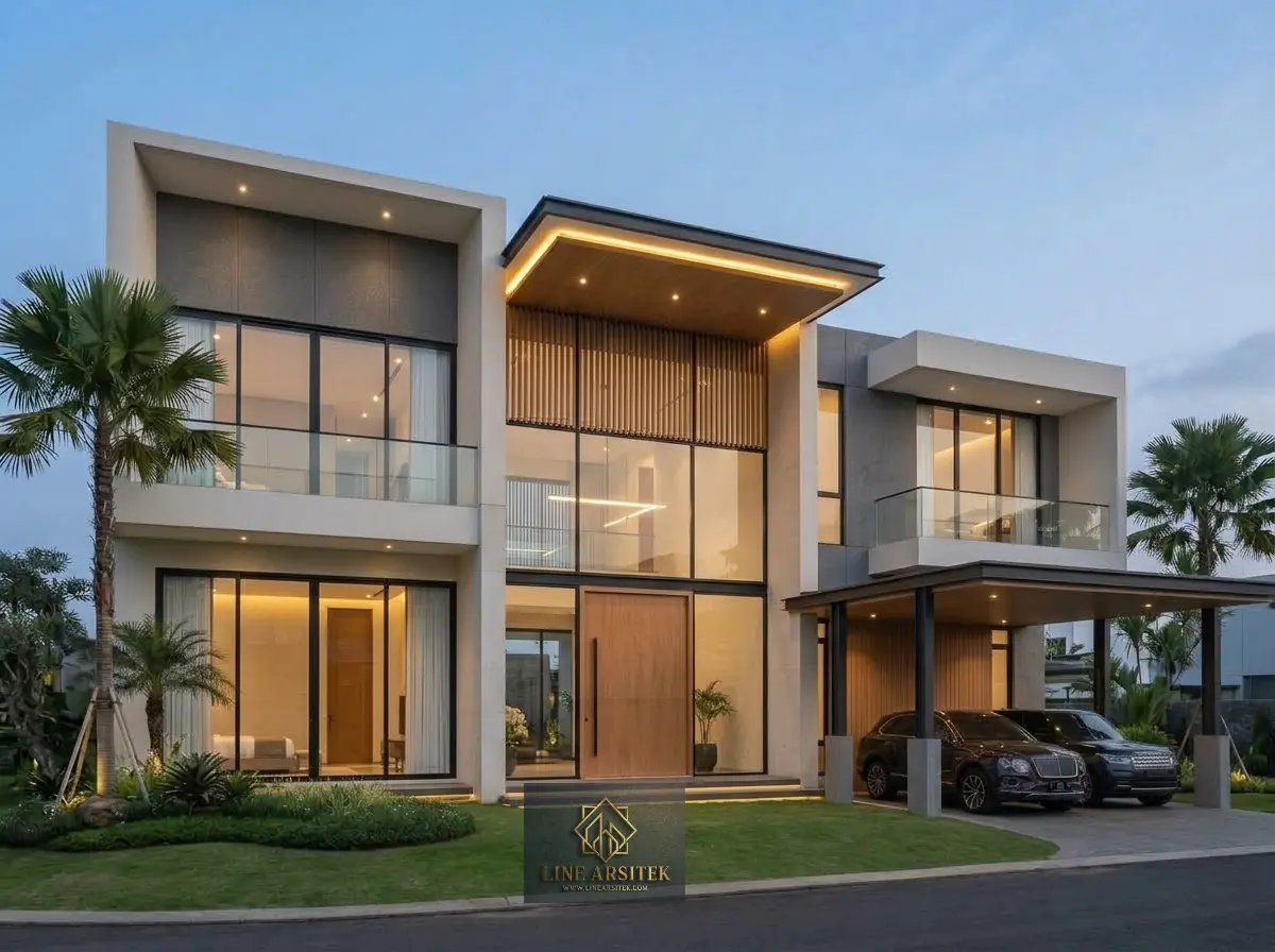 Desain Rumah Industrial Kontemporer dengan Sentuhan Unfinished yang Elegan desain-tampak-depan-rumah